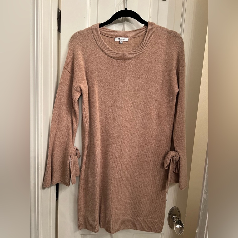 Madewell camel colored sweater dress